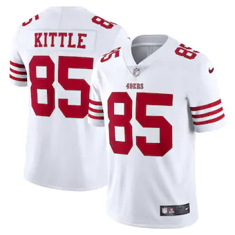 mens nike george kittle white san francisco 49ers vapor lim